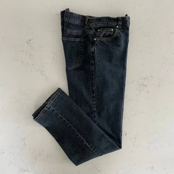 Jones New York Signature 5 Pocket Midrise Dk Wash Cotton Denim Jeans Blue Sz 10 - Picture 11 of 11
